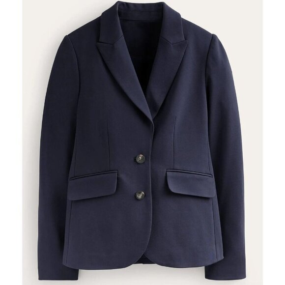 Boden Marylebone Ponte Blazer Navy Blue Size U0194
